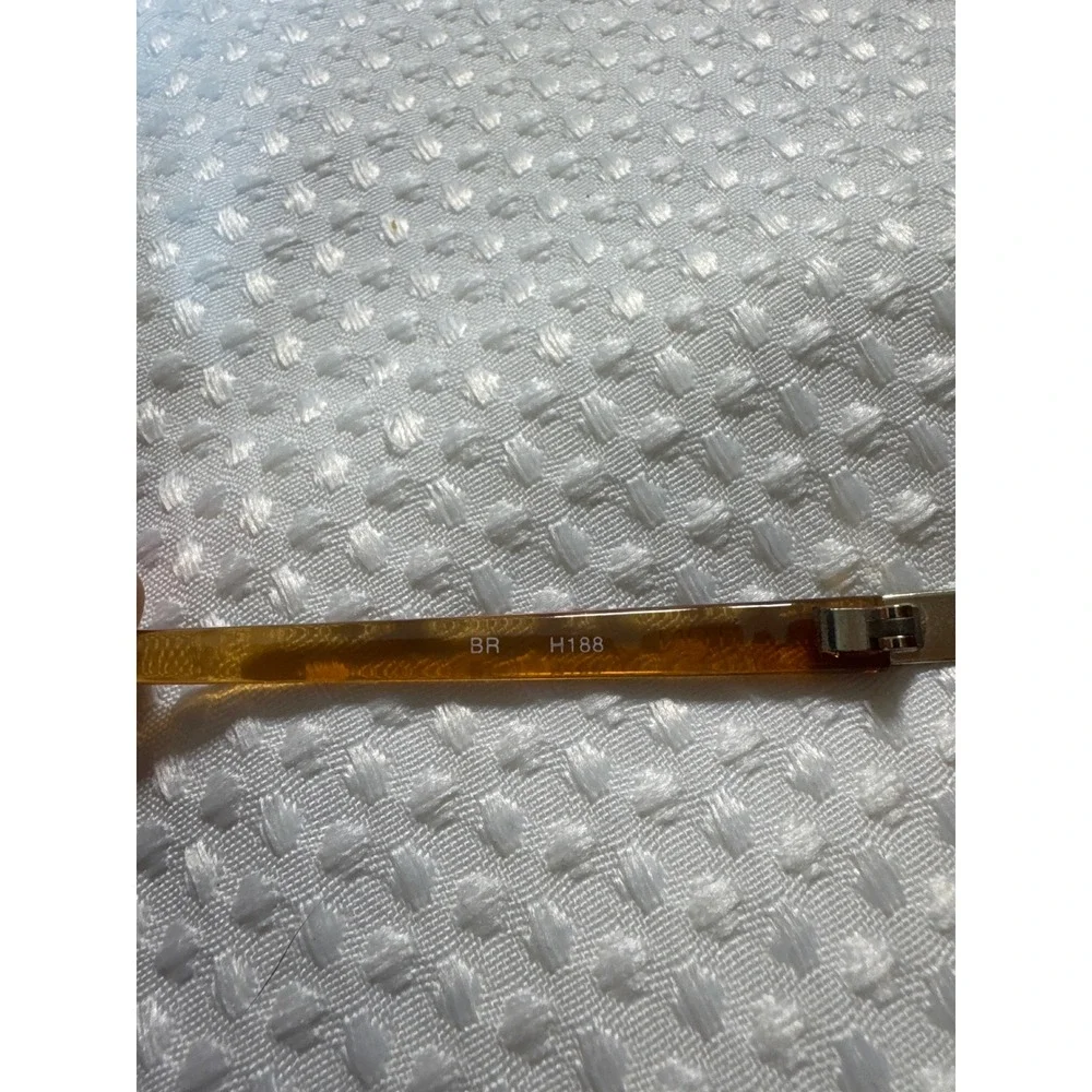 Vintage Halston H188 Sunglasses Amber Oversized Square Retro 70s Orange Tint